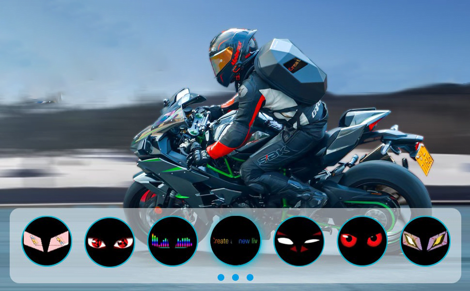 Glowloy Mochila com LED: Para Motociclista