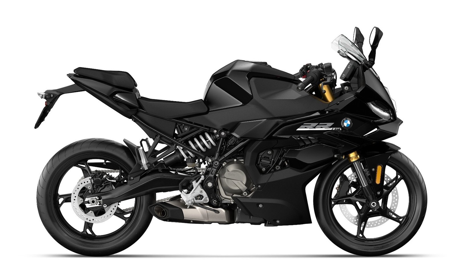 BMW F 450 RR Base em Preto Cósmico, vista lateral
