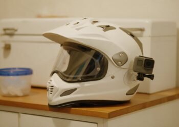 Capacete com câmera lateral, câmera no capacete é permitida