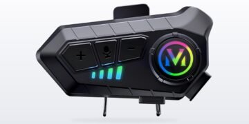 Fone Bluetooth 5.3 para capacete de moto com chamadas mãos livres