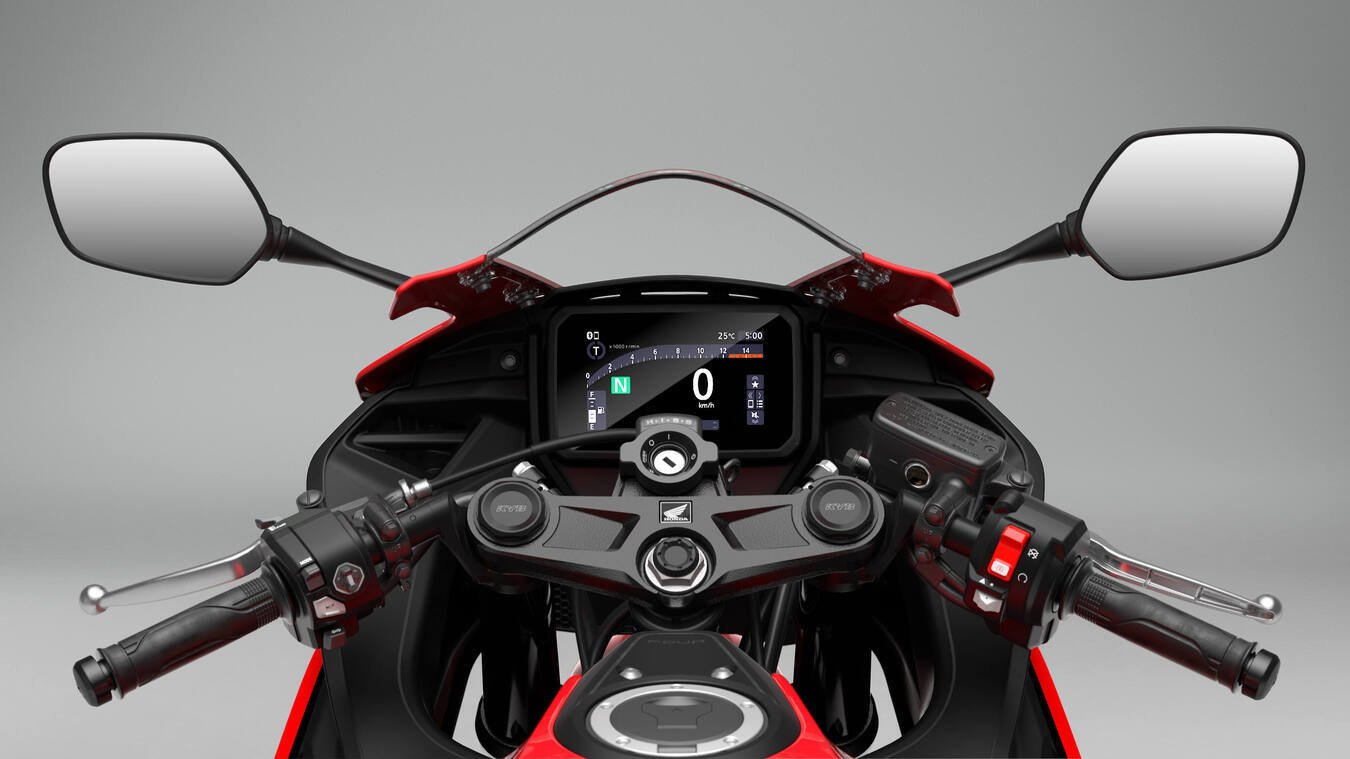 Painel TFT e guidão da Honda CBR500R Four 2027