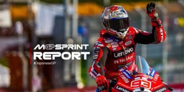 Diogo Moreira durante a Sprint da MotoGP em Motegi