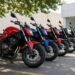 Fileira de motos de diferentes categorias, motos mais vendidas do Brasil