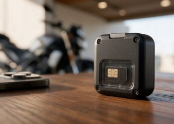 Rastreador com compartimento de chip, rastreador com chip próprio para moto
