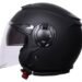 Capacete aberto Royal Enfield Downtown preto fosco com viseira longa