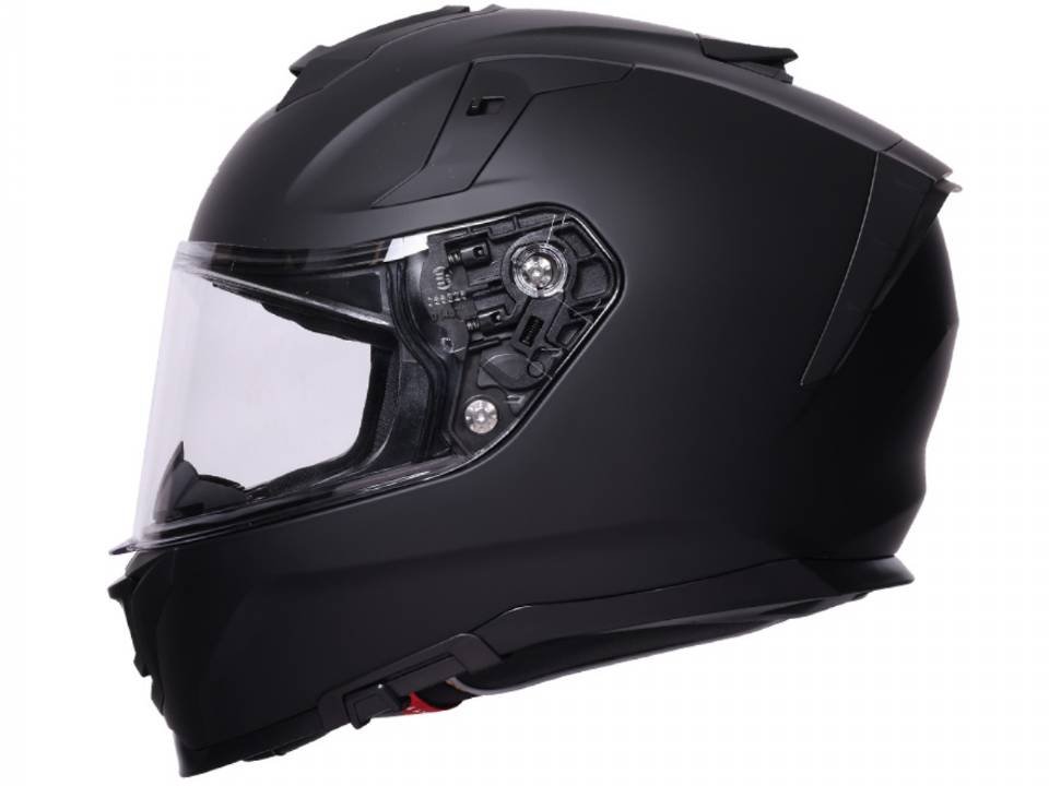 Capacete integral Royal Enfield Swift preto fosco com viseira transparente