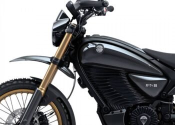 Royal Enfield Flying Flea S6, moto elétrica com visual scrambler, vista lateral
