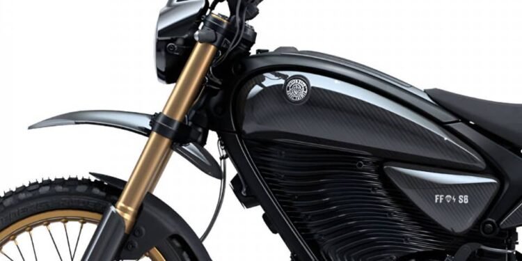 Royal Enfield Flying Flea S6, moto elétrica com visual scrambler, vista lateral