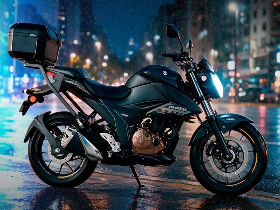 Suzuki Gixxer 250i ABS com painel digital e iluminação de LED