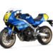 Yamaha XSR900 GP 2027 na nova cor Legend Blue, vista dianteira três quartos